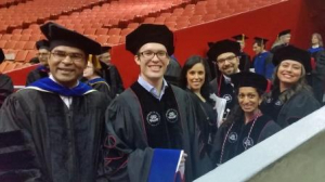Spring 2015 Ph.D. graduates at convocation 
